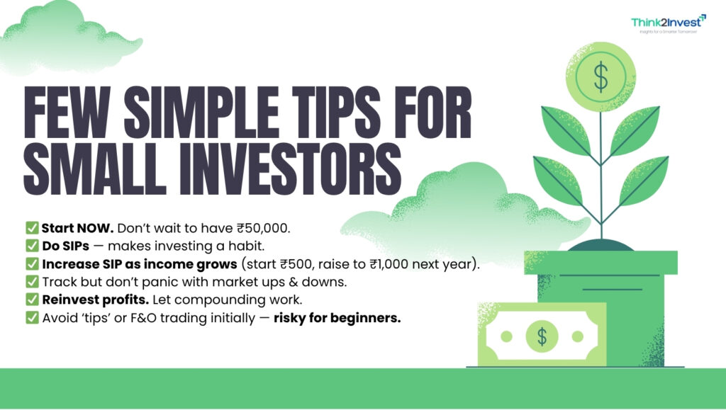 🌱 How to Start Investing with Small Amounts in India 6 Tips for small investors, small amount